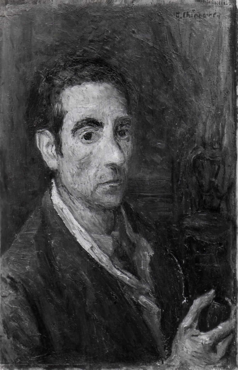 Autoritratto con pipa, sd 1945, olio su tavoletta, Roma, Galleria Nazionale d’Arte Moderna